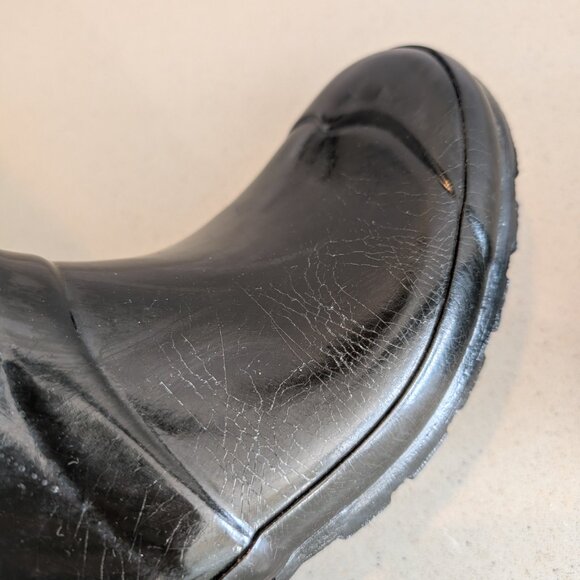 Hunter Original Tall Gloss Women's Rain Boots Black US Size 8 Adjustable Calf - Picture 6 of 14